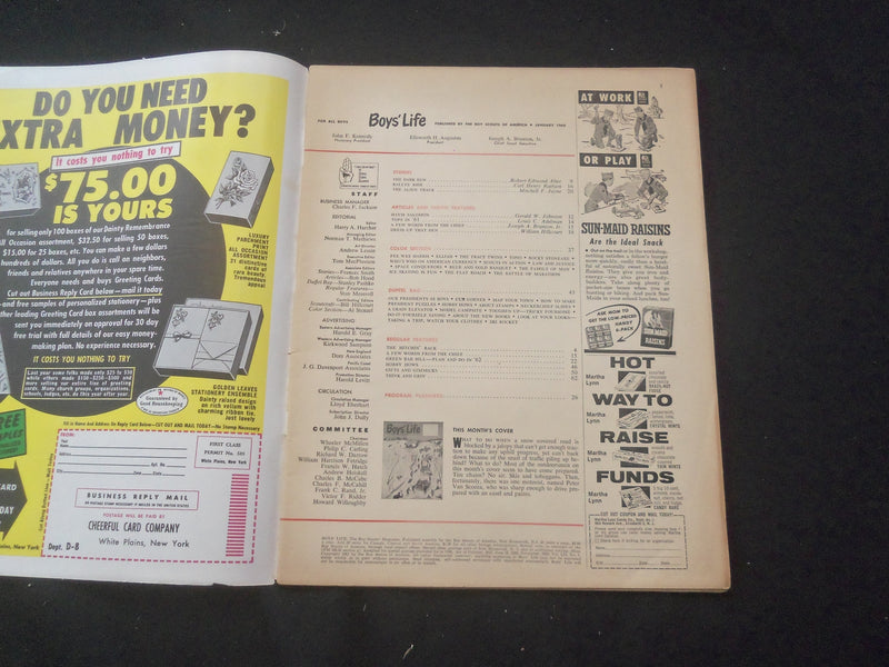 1962 JANUARY BOYS' LIFE MAGAZINE - 28 TEENERS WHO WERE TOPS IN '61 - ST 3770N