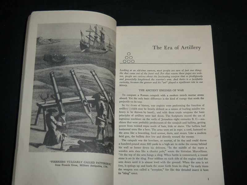 1949 ARTILLERY THROUGH THE AGES SOFTCOVER BOOK BY ALBERT MANUCY - KD 6750