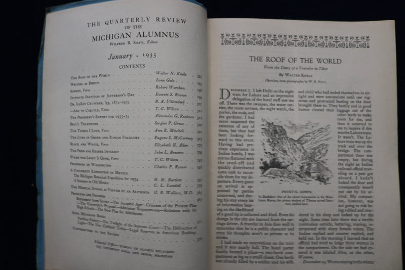 1935-1937 MICHIGAN ALUMNUS QUARTERLY REVIEW MAGAZINE - LOT OF 4 - O 3430
