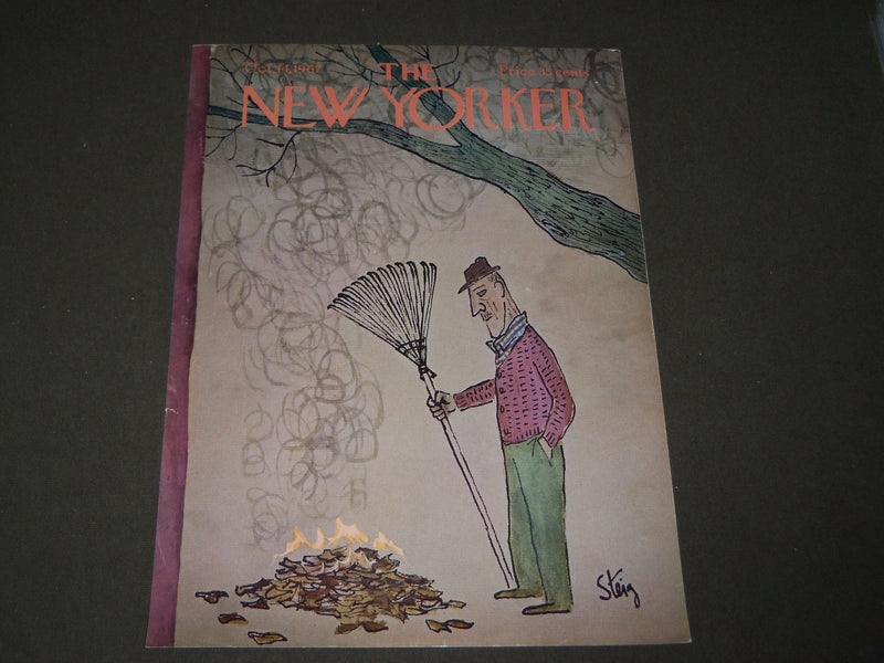 1967 OCTOBER 14 NEW YORKER MAGAZINE FRONT COVER ONLY - GREAT ART FOR FRAMING