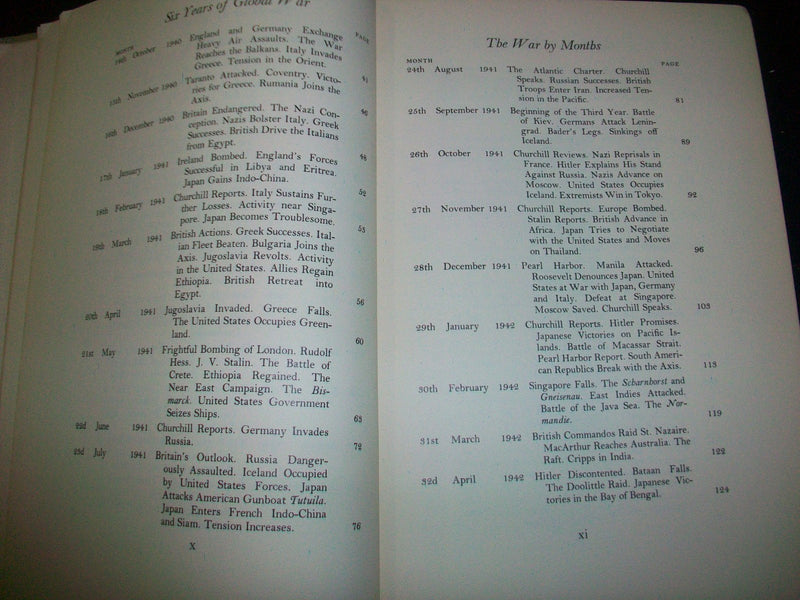 1946 THE STORY OF THE SIX YEARS OF GLOBAL WAR BY ADRIAN VAN SINDEREN - KD 2932