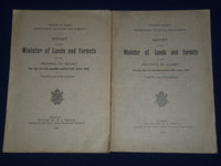 1920-1921 REPORT OF THE MINISTER OF LANDS & FORESTS OF QUEBEC LOT OF 2 - II 6157