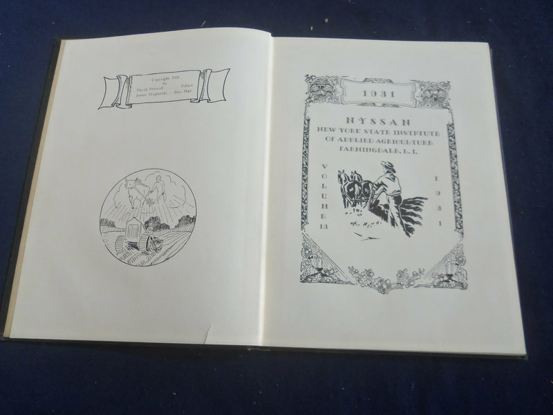 1931 NYSSAN NYS INST. OF APPLIED AGRICULTURE YEARBOOK - FARMINGDALE, NY- YB 2705