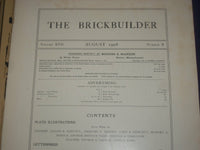 1908 AUGUST THE BRICKBUILDER MAGAZINE - AN ARCHITECTURAL MONTHLY - ST 258I
