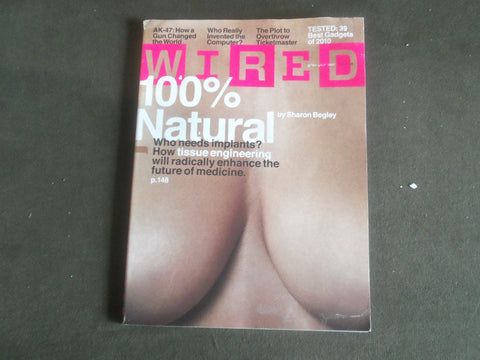 2010 NOVEMBER WIRED MAGAZINE - 100% NATURAL, BY SHARON BEGLEY, COVER - B 5341N