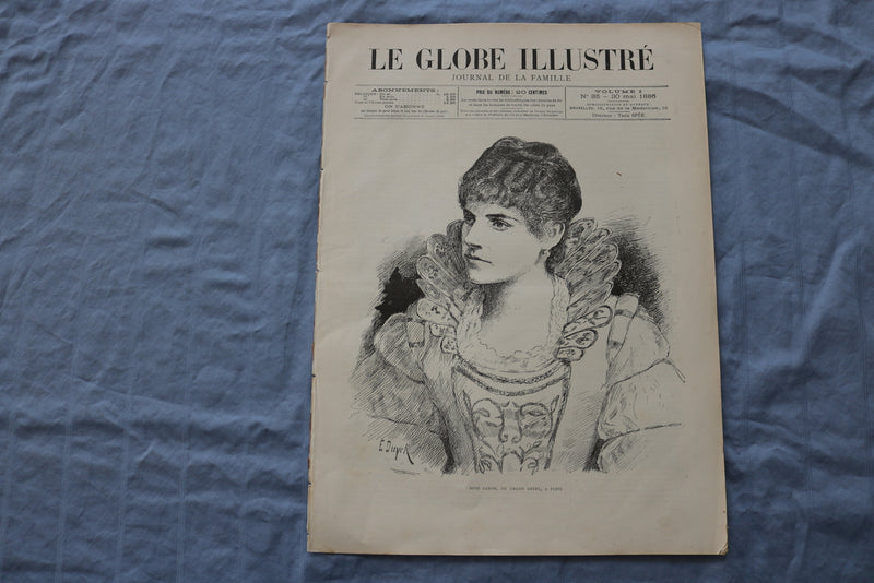 1886 MAY 30 LE GLOVE ILLUSTRE MAGAZINE - ROSE CARON - FRENCH - NP 8638