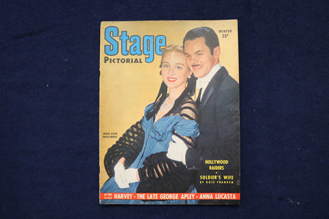 1945 WINTER STAGE PICTORIAL MAGAZINE - CELESTE HOLM-DAVID BROOKS COVER - E 19206