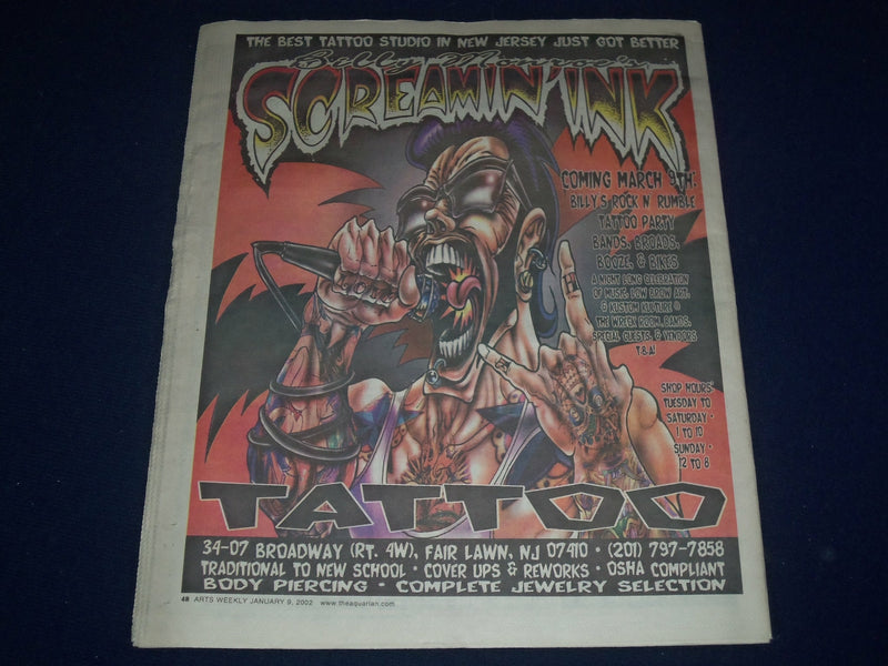 2002 JANUARY 9-16 AQUARIAN WEEKLY NEWSPAPER - DOPE GROUP COVER - J 1113