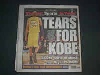 2020 JAN 27 NEW YORK POST NEWSPAPER - KOBE BRYANT KILLED IN HELICOPETER ACCIDENT