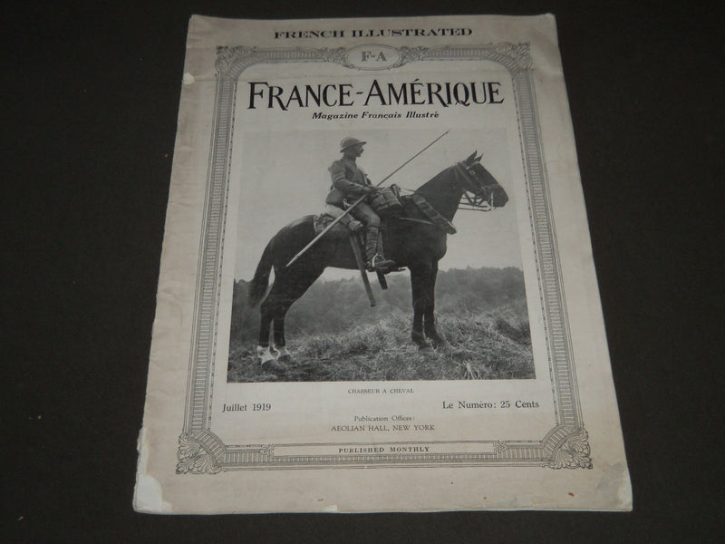 1919 JULY FRANCE - AMERIQUE FRENCH MAGAZINE - CHASSEUR A CHEVAL - ST 5180