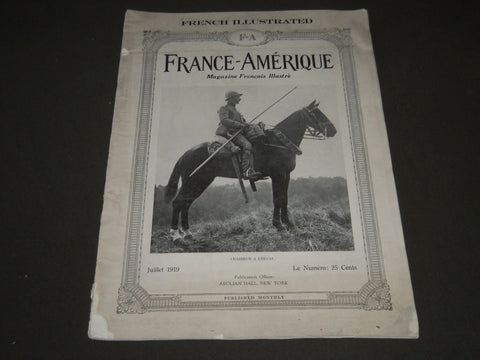 1919 JULY FRANCE - AMERIQUE FRENCH MAGAZINE - CHASSEUR A CHEVAL - ST 5180