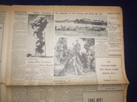 1944 JULY 1 NEW YORK TIMES -ALLIES PRESS ON CAEN AFGER BATTLES OF TANKS- NP 6582