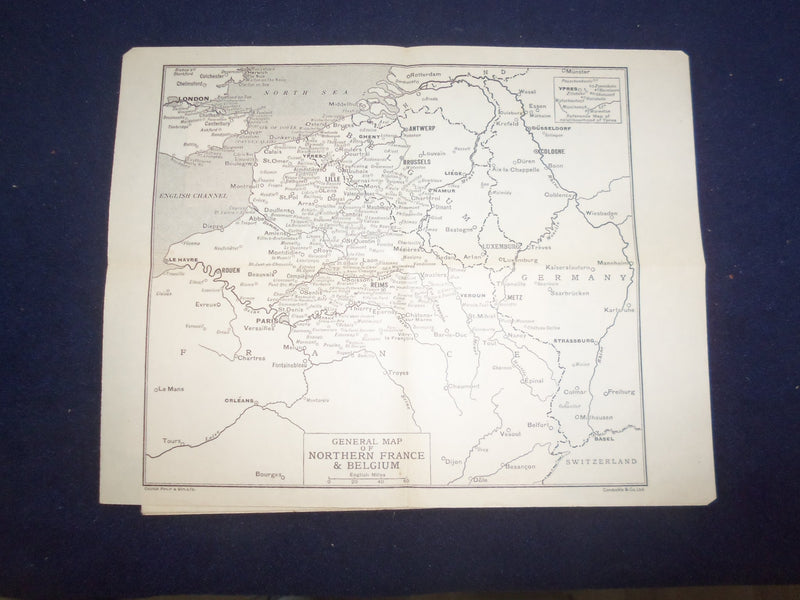 1914 FIELD-MARSHAL VISCOUNT FRENCH OF YPRES HARDCOVER BOOK WITH MAPS - KD 9092