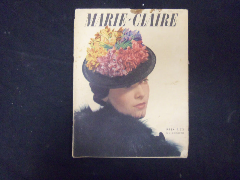 1938 FEBRUARY 18 MARIE CLAIRE MAGAZINE - ILLUSTRATIONS, STORIES & ADS - ST 3567