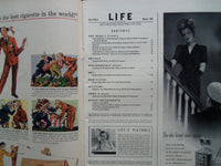 1943 MARCH 1 LIFE MAGAZINE - BOW TIES IN FASHION - L 328