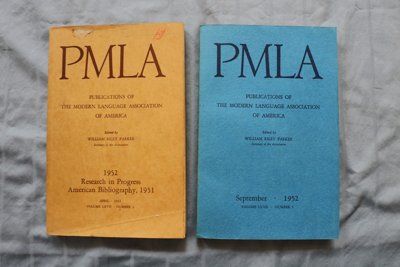 1952-1954 PMLA PUBLICATIONS - LOT OF 6 - O 3891