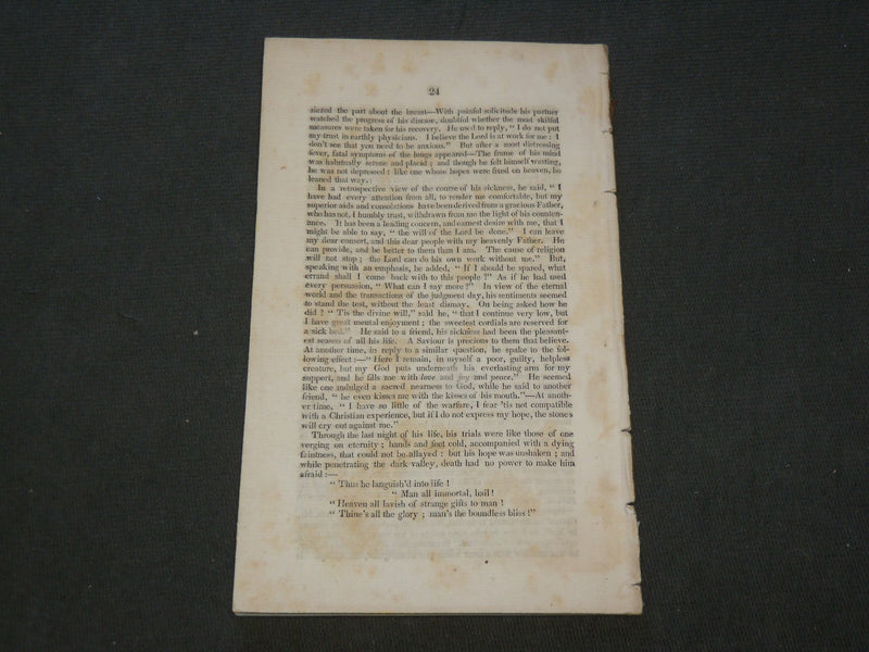1814 REV. WILLIAM GRAVES FUNERAL SERMON BY ELIPHALET LYMAN - WOODSTOCK - J 6179