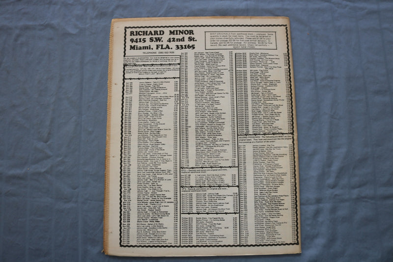 1978 OCTOBER GOLDMINE MAGAZINE -ATLANTIC RECORD RECORDING ARTISTS COVER- E 26461