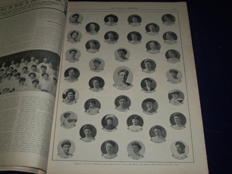 1906 JUNE 6 MUSICAL COURIER MAGAZINE - ELLA MAY SMITH COVER - ADS - J 1258