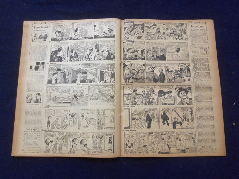 1958 JUNE 6 BOSTON RECORD AMERICAN NEWSPAPER -WIFE MURDERED LOVERS' LANE-NP 6278