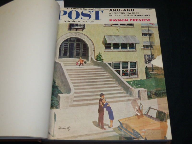 1958 SEPT-OCT SATURDAY EVENING POST MAGAZINE VOLUME - GREAT COVERS - KD 5960