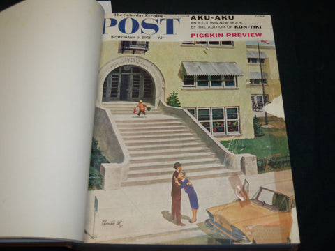 1958 SEPT-OCT SATURDAY EVENING POST MAGAZINE VOLUME - GREAT COVERS - KD 5960