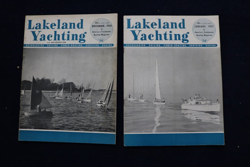 1950-1953 LAKELAND YACHTING MAGAZINE - LOT OF 8 - O 3576
