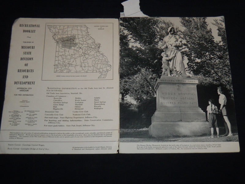 1950'S OLD TRAILS AREA OF MISSOURI RECREATIONAL BOOKLET - J 8720