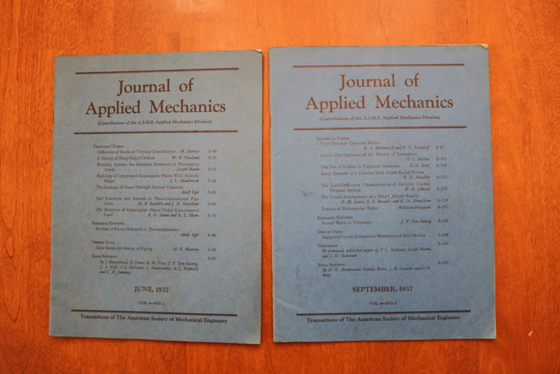 1935-1937 AMERICAN SOCIETY OF MECHANICAL ENGINEERS MAGAZINE - LOT OF 6 - O 3927