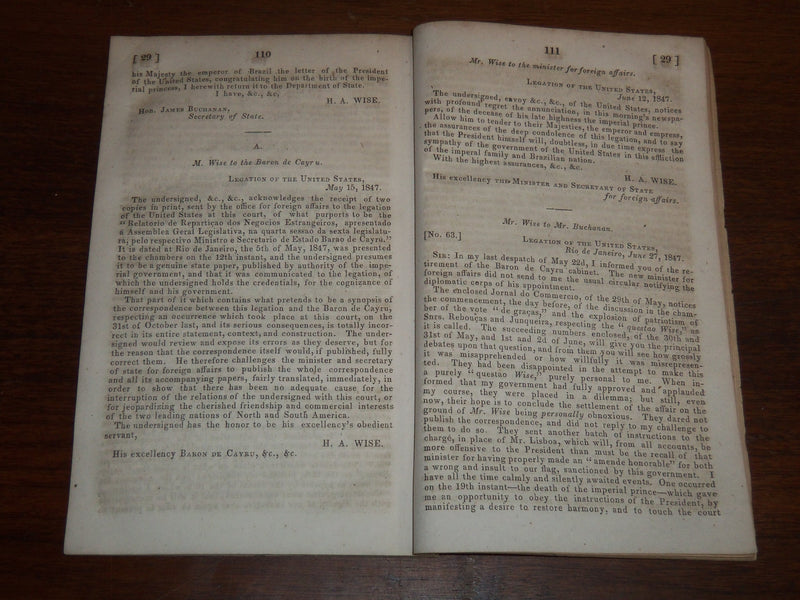 1848 MARCH 22 PRESIDENT JAMES K. POLK MESSAGE - MR. WISE - K 1237