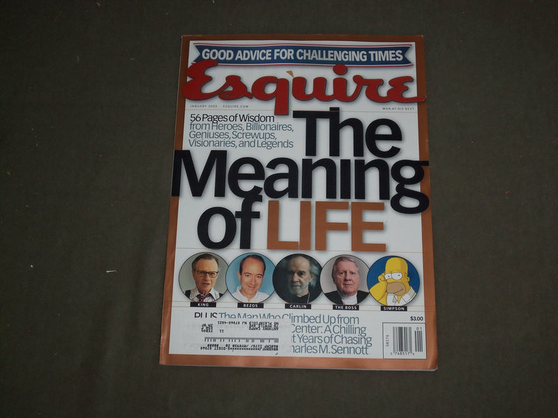 2002 JANUARY ESQUIRE MAGAZINE - THE MEANING OF LIFE - B 4390