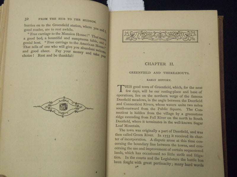 1870 FROM THE HUB TO THE HUDSON BOOK BY WASHINGTON GLADDEN - MASS. - K 2069