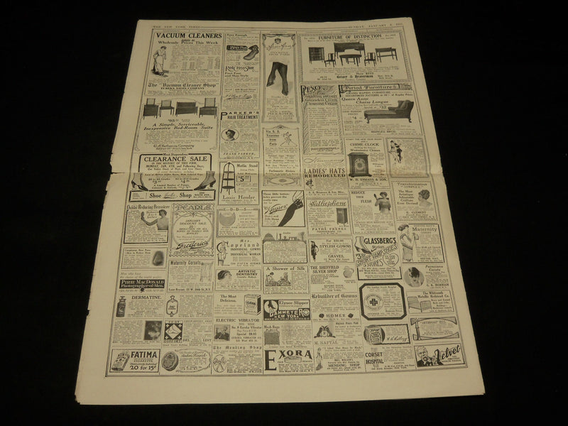 1915 JANUARY 3 NEW YORK TIMES PICTURE SECTION - ENGLAND BOMBED - NP 5470