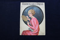 1924 OCT FASHIONABLE DRESS MAGAZINE - WOMAN LOOKING IN A MIRROR COVER - E 11306