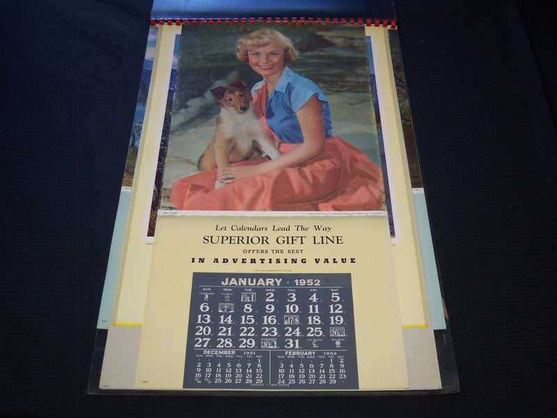 1952 SUPERIOR GIFT LINE HANGERS CALENDAR SALESMAN SAMPLE SHEETS BOOK - C 2