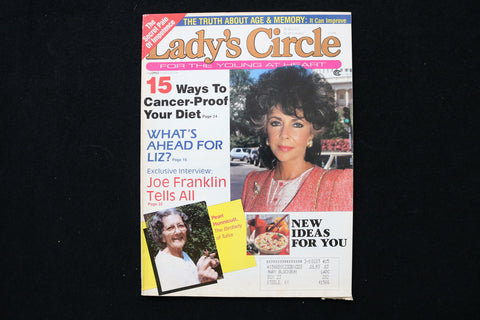 1990 MAY/JUNE LADY'S CIRCLE MAGAZINE - ELIZABETH TAYLOR COVER - E 24366
