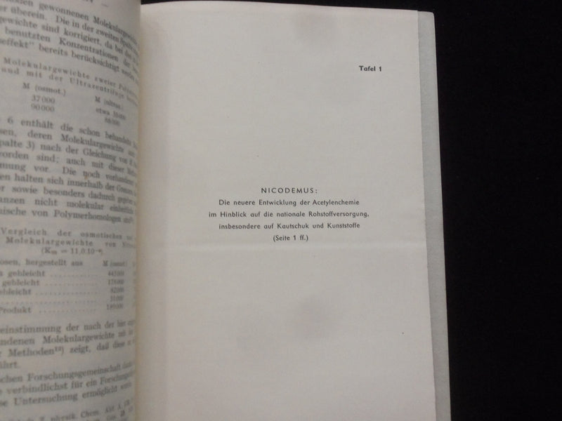 1937 ZUR ENTWICKLUNG DER CHEMIE DER HOCHPOLYMEREN BOOK - GERMAN TEXT - J 9997