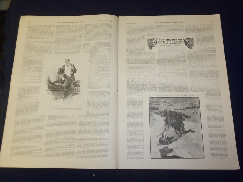 1899 APRIL 29 THE SATURDAY EVENING POST MAGAZINE - NICE ILLUSTRATIONS - B 6703