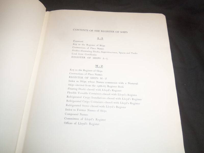 1966-1967 LLOYD'S REGISTER 2 BOUND VOLUMES - COMPLETE - R 582