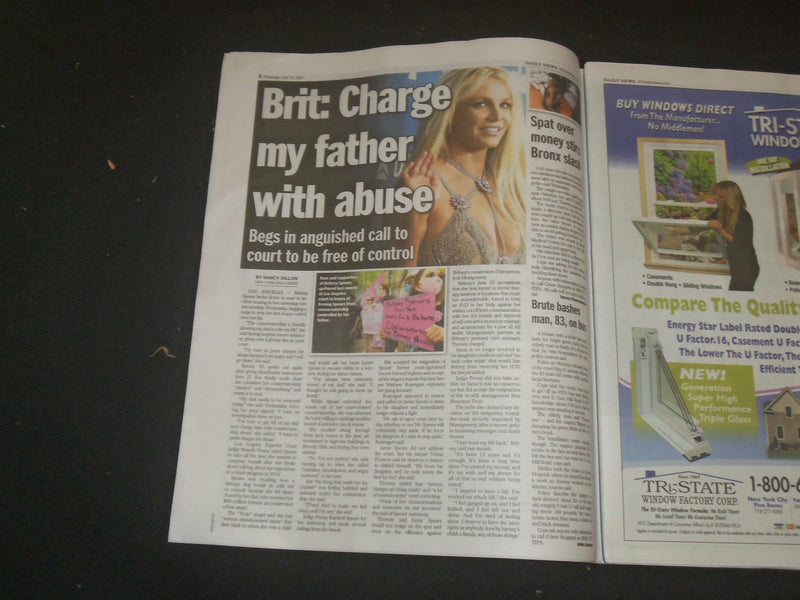 2021 JULY 15 NEW YORK DAILY NEWS NEWSPAPER - BRITNEY SPEARS: GET RID OF MY DAD