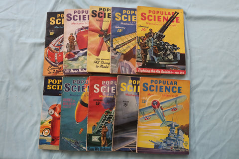 1940 POPULAR SCIENCE MAGAZINE - LOT OF 10 - O 3726