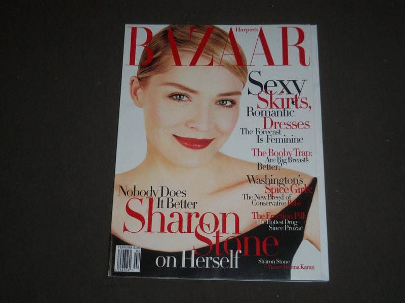1998 FEBRUARY HARPER'S BAZAAR MAGAZINE - SHARON STONE COVER - SP 4546