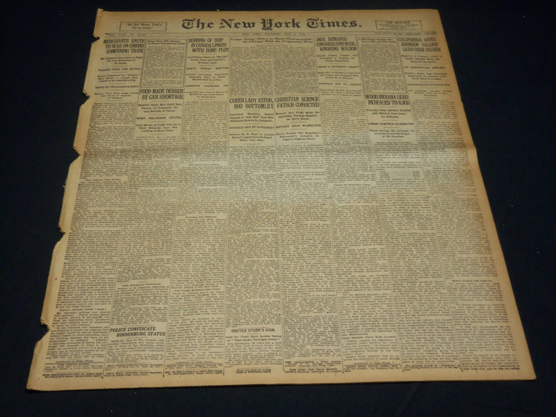 1920 MAY 6 NEW YORK TIMES - CHRISTIAN SCIENCE FATHER CONVICTED - NT 8669