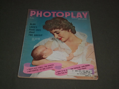 1955 AUGUST PHOTOPLAY MAGAZINE - LIZ TAYLOR - SP 2744