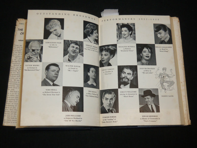 1953 BURNS MANTLE YEARBOOK THE BEST PLAYS 1952-1953 HARDCOVER BOOK - KD 6505