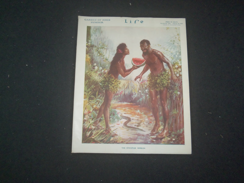 1917 FEBRUARY 22 LIFE MAGAZINE - GARDEN OF EDEN NUMBER-ETHIOPIAN VERSION- L 764T