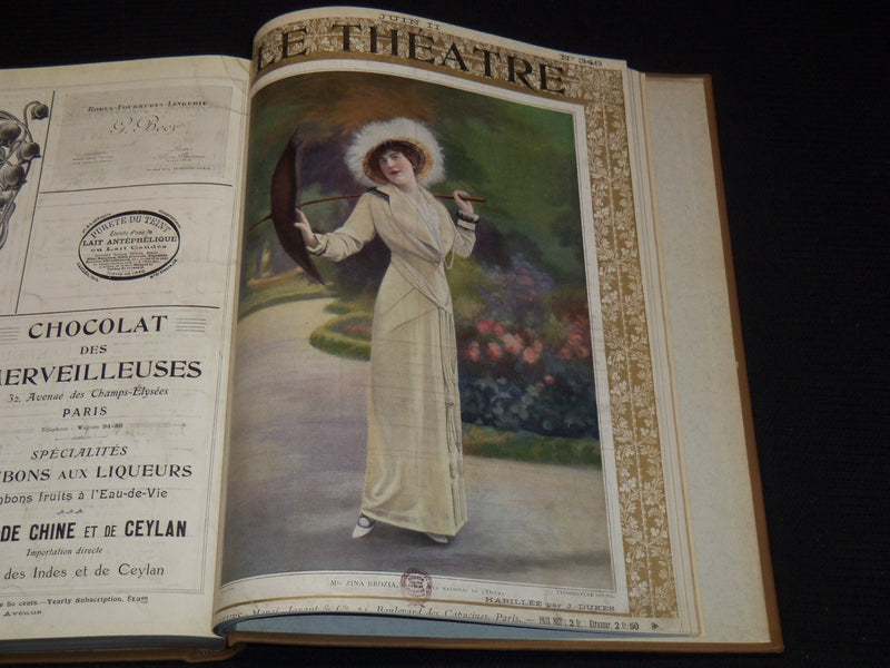 1913 JANUARY-JUNE LE THEATRE MAGAZINE BOUND VOLUME - 12 ISSUES - KD 2278O