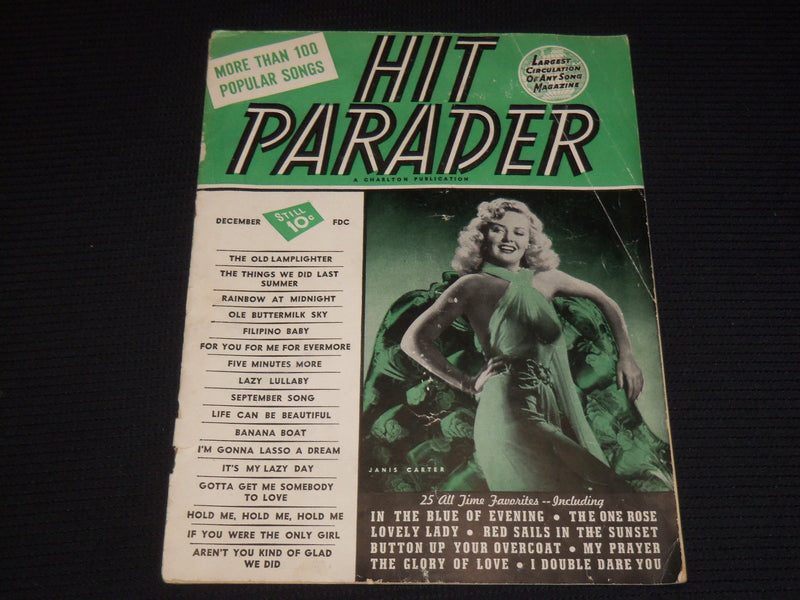1946 DECEMBER HIT PARADER MAGAZINE - JANIS CANTER COVER - E 13529