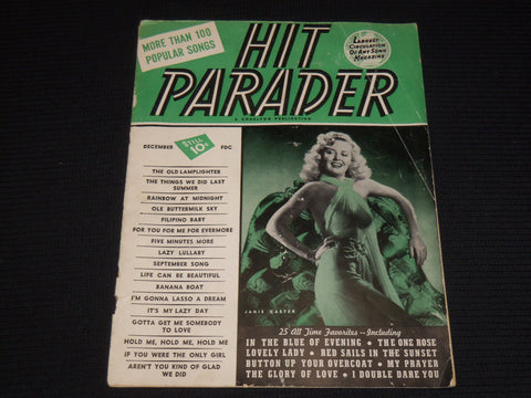 1946 DECEMBER HIT PARADER MAGAZINE - JANIS CANTER COVER - E 13529
