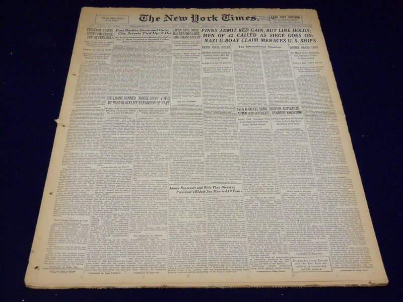 1940 FEBRUARY 15 NEW YORK TIMES - FINNS ADMIT RED GAIN - NT 2872